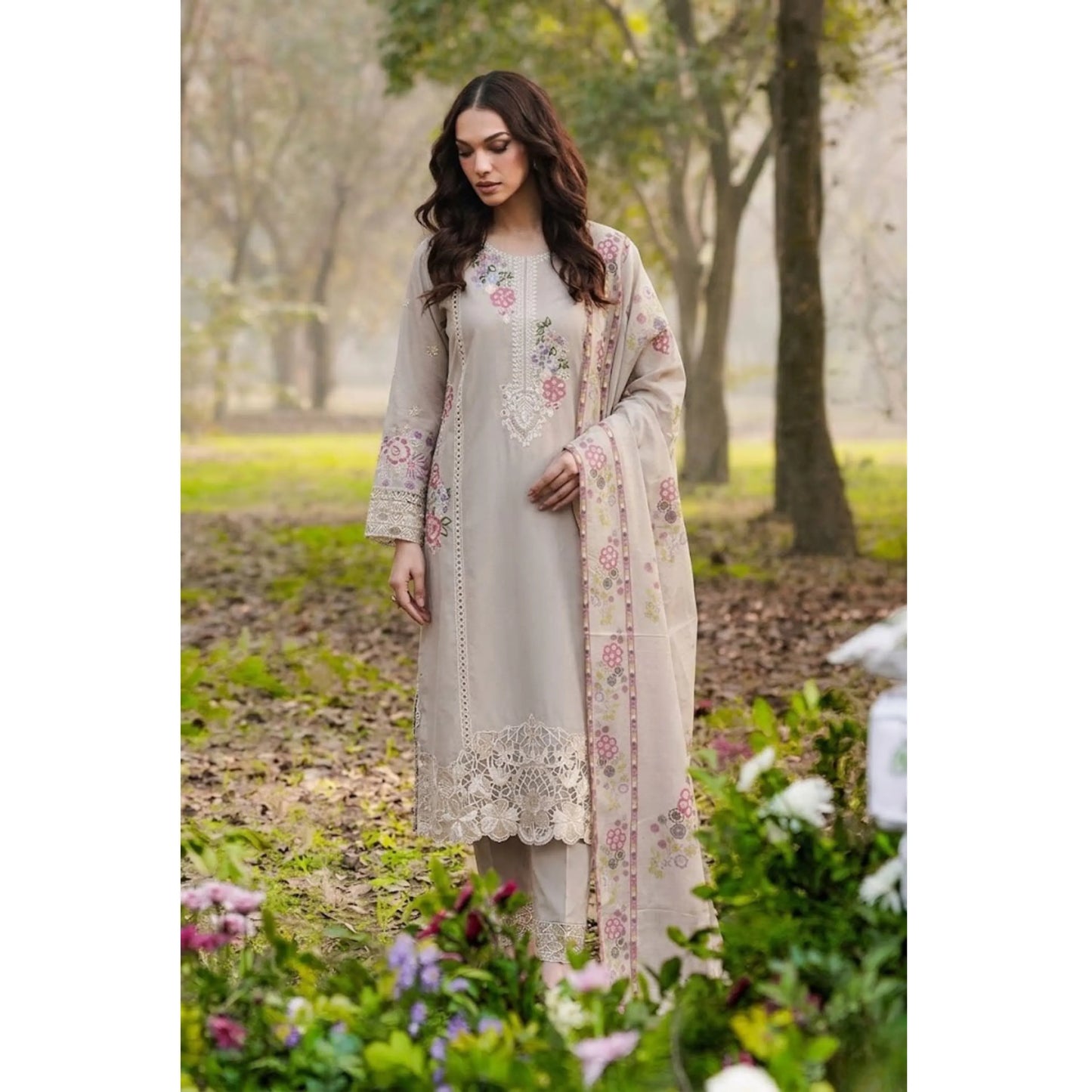 UA-185 Embroidered Cotton 3-Piece Collection | Ready to Wear Asian clothes