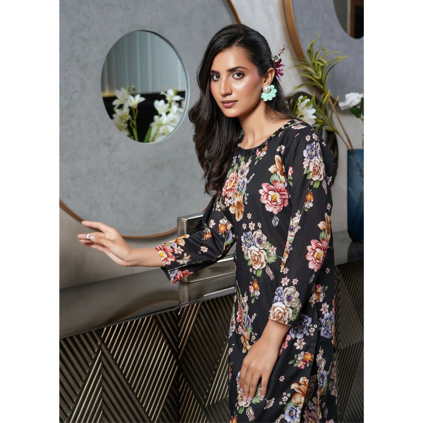 UMS-62 "Limelight" by Simrans Printed Lawn Co Ord Set Collection | Ready to Wear Pakistani Asian clothes