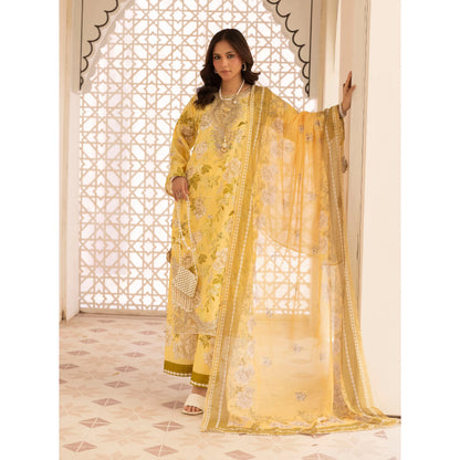 UMS-63 "Limelight" by Simrans Embroidered Printed Pure Lawn 3 Pc Collection Ready to Wear Pakistani Asian clothes
