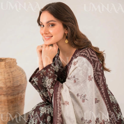 UA-197 Printed Poly Lawn frock 3 Pc Collection Ready to Wear Pakistani Asian clothes