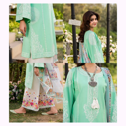 KC-1574 "Sunheri" Embroidered Festive Cambric Cotton Collection by Karma Collection