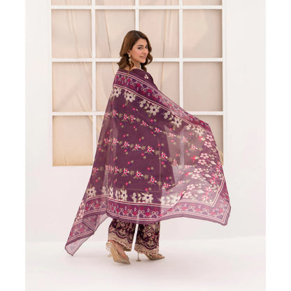 UA-216 Embroidered Cambric Cotton Collection by Umnaa | Ready to Wear Pakistani Asian clothes