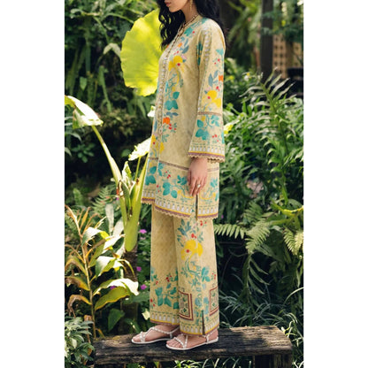 USN-21 Printed Lawn 2 Piece Co-Ord Set for Women | Soft Summer Casual Wear by Saphron
