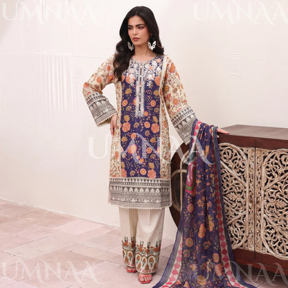 UA-334 Embroidered Viscose 3 Pc Collection Ready to Wear Pakistani Asian clothes by Umnaa