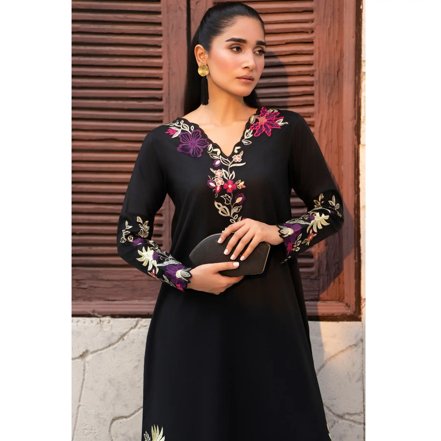 UA-237 Embroidered Kaftan Style Co-Ord Set Asian Wear | Umnaa