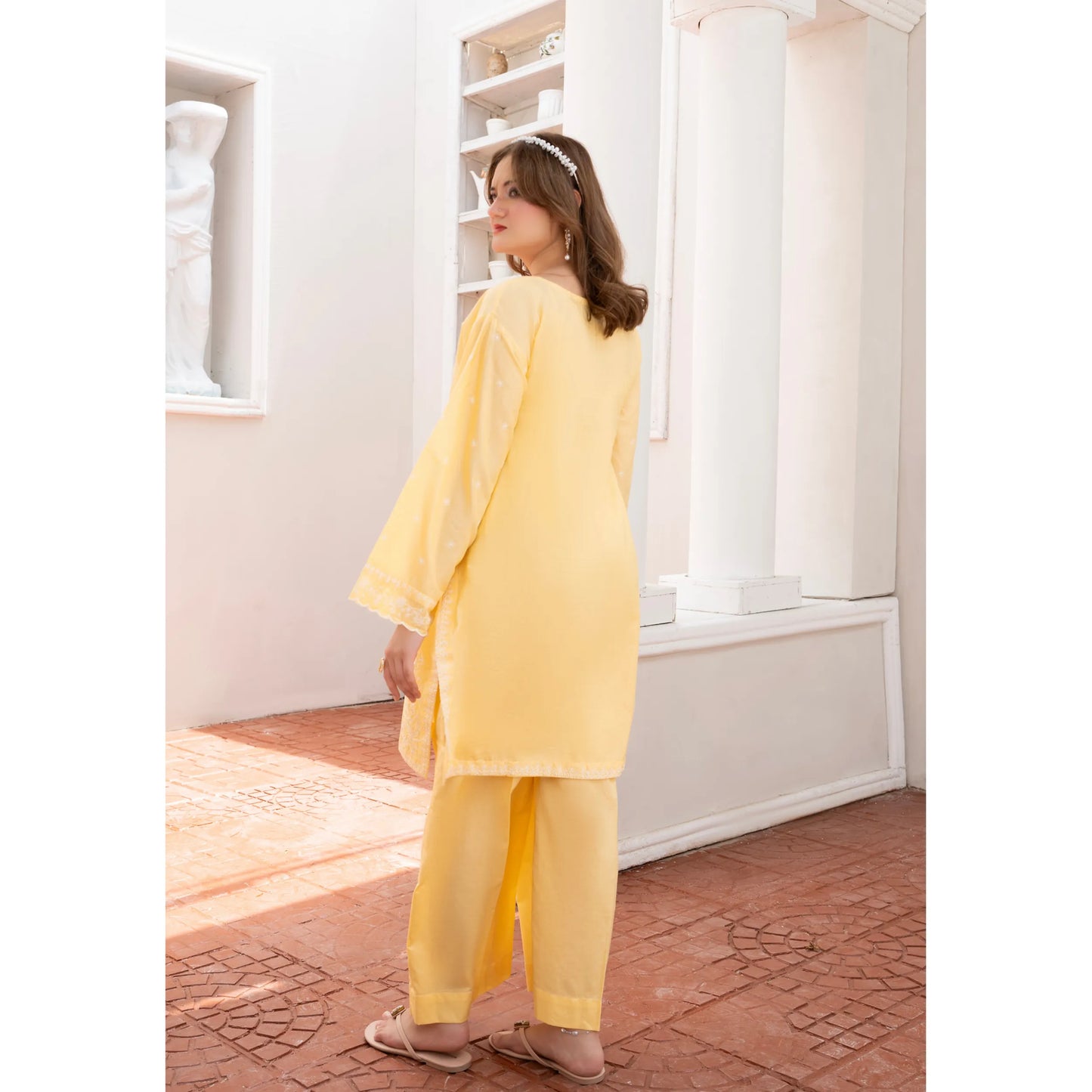 UA-243 Embroidered Lawn Summer Lawn Co-Ords Set by Umnaa