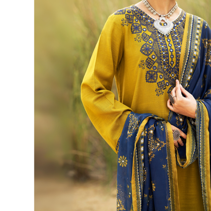 3 Pc Embroidered Khaddar Ready to Wear Collection by Casuallite | UMCAE0901