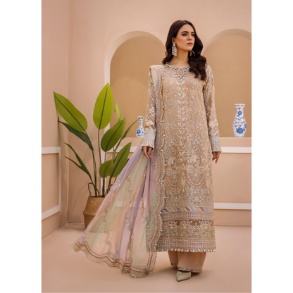 UTT-10 "Chantelle" Embroidered Chiffon Festive Collection by Traditional Thread