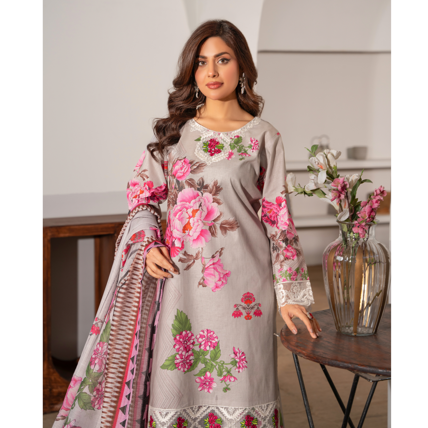 RA-14 3 Pc Embroidered printed Lawn Collection | Raniya.h |
