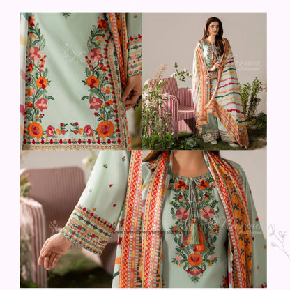 KC-1581 "AYRA" Embroidered Cambric Cotton Collection by Karma Collection