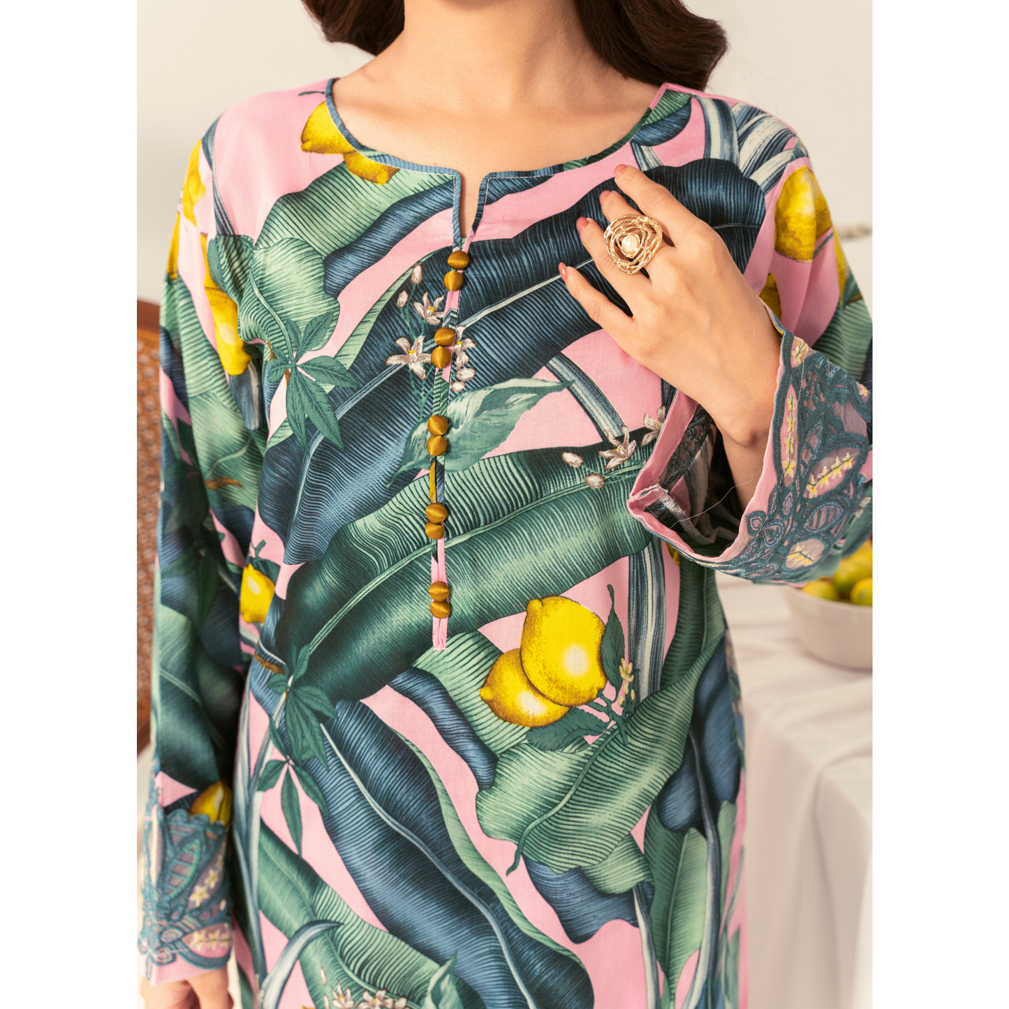 UA-94 3 Pc Embroidered Printed Summer Lawn | Ready to Wear | Umnaa