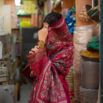 UCA-15 3 Pc Embroidered Cambric Cotton Ready to Wear Eid Collection by Casuallite