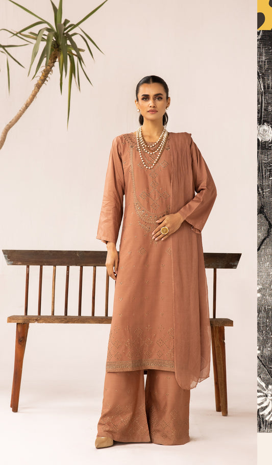 3 Piece Embroidered linen Collection By Simrans