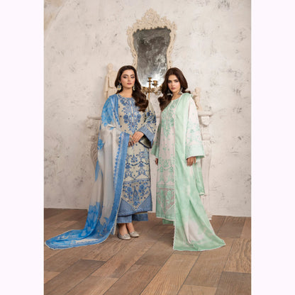 KC-1571 "Tabeer" Embroidered Festive Cambric Cotton Collection by Karma Collection