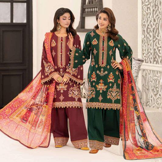 KC-1557 "Ferisha" Embroidered Festive Collection by Karma Collection