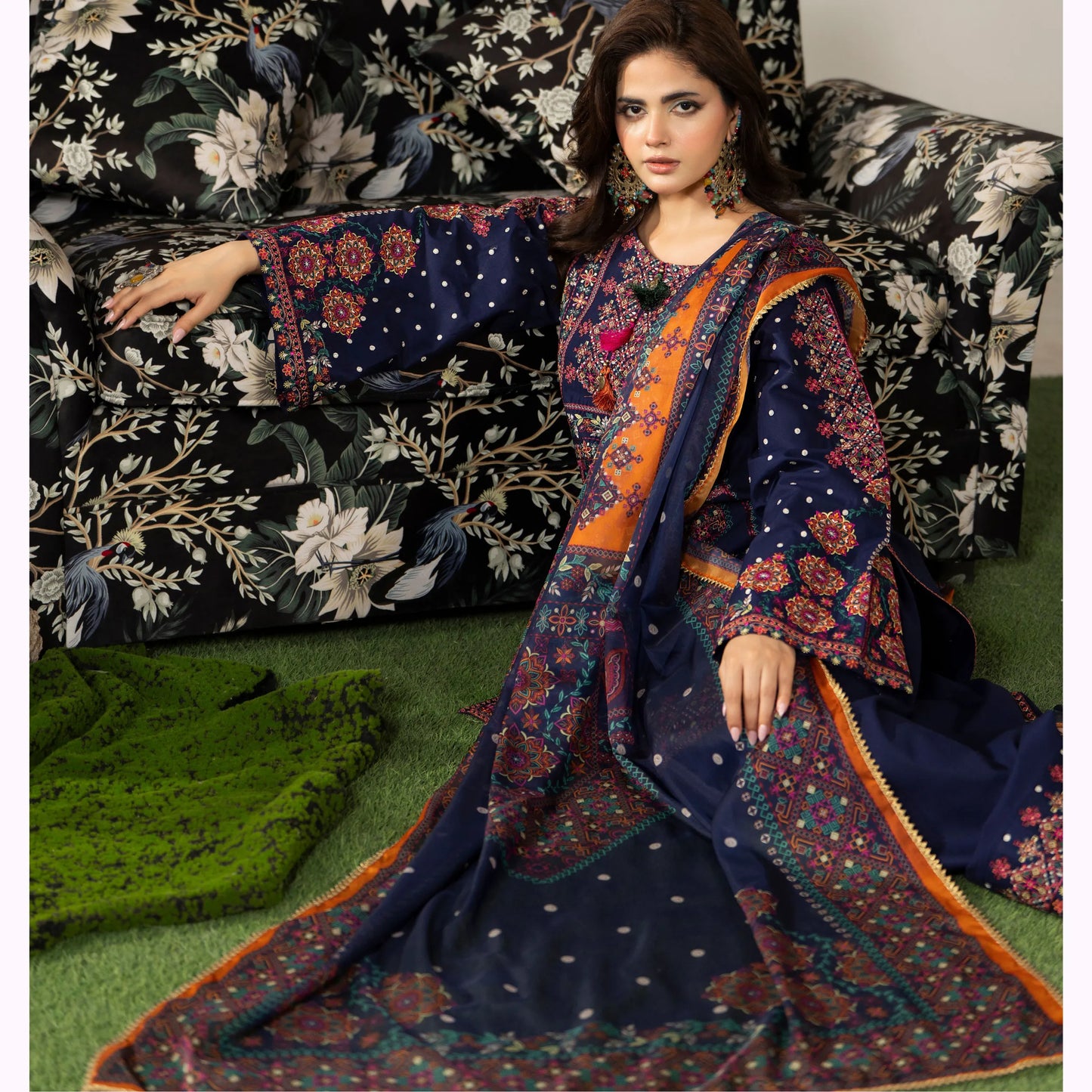 KC-1582 "AYRA" Embroidered Cambric Cotton Collection by Karma Collection