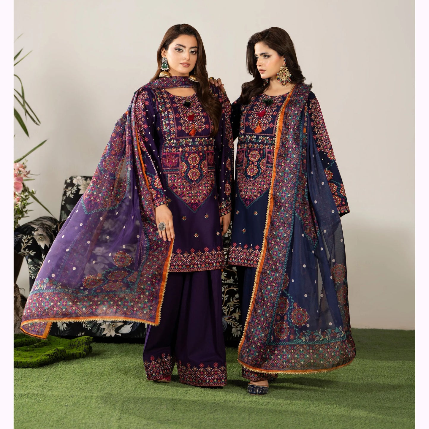 KC-1582 "AYRA" Embroidered Cambric Cotton Collection by Karma Collection