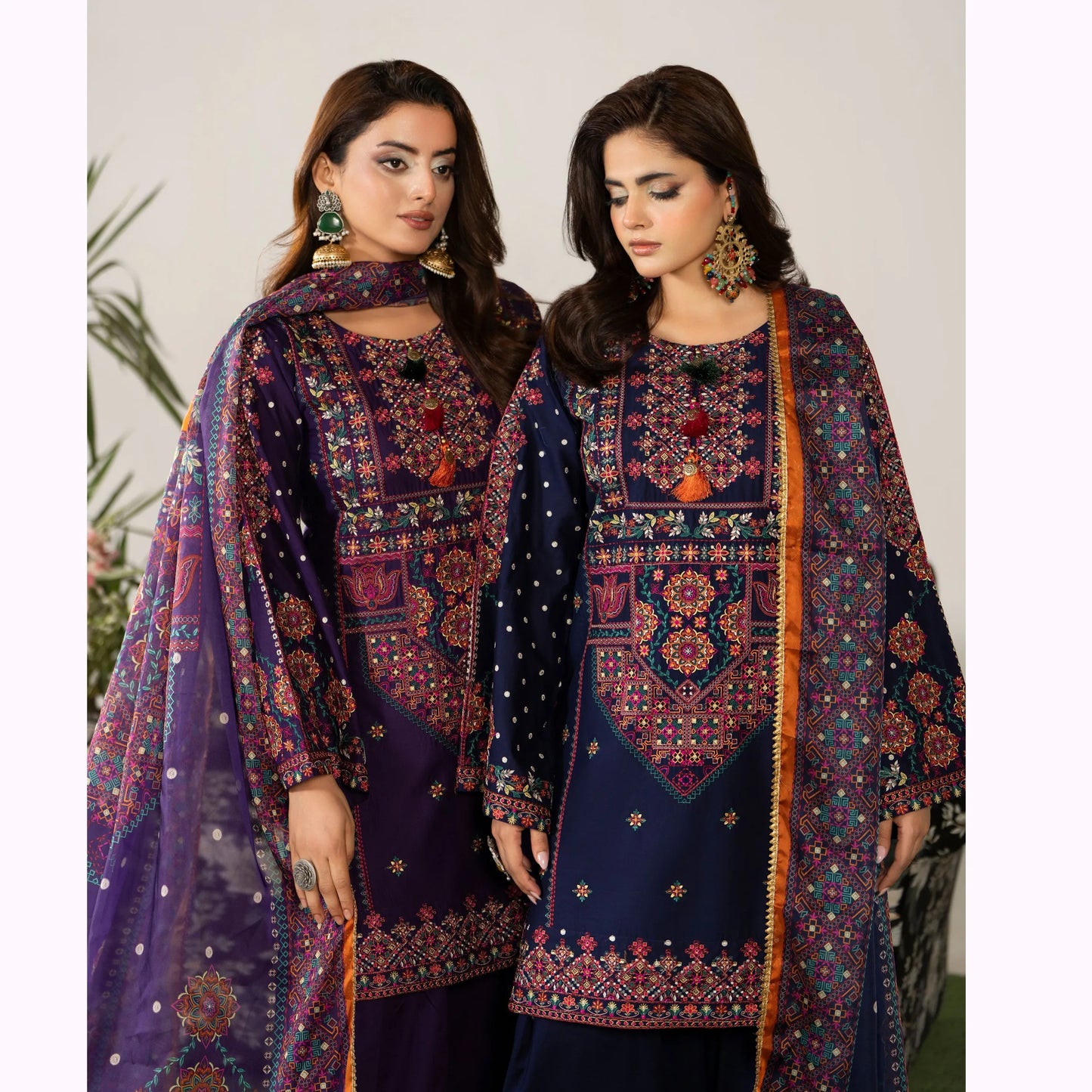 KC-1582 "AYRA" Embroidered Cambric Cotton Collection by Karma Collection
