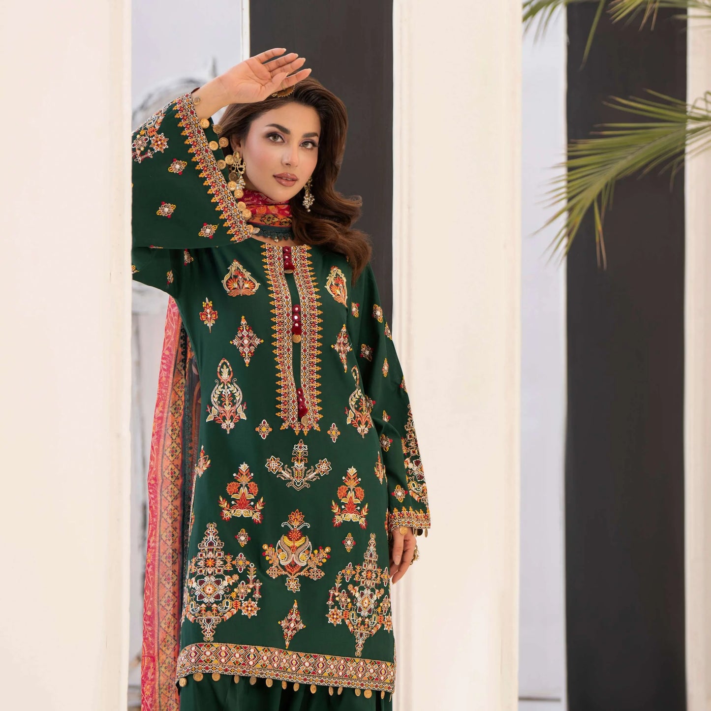 KC-1557 "Ferisha" Embroidered Festive Collection by Karma Collection