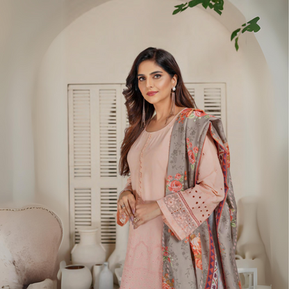 3 Pc Dhanak Collection | Ready to Wear | MUNIRA | UMMUN07