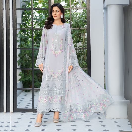 3 Piece Luxury Chiffon Ready to Wear Collection | karma Collection UMKC0901