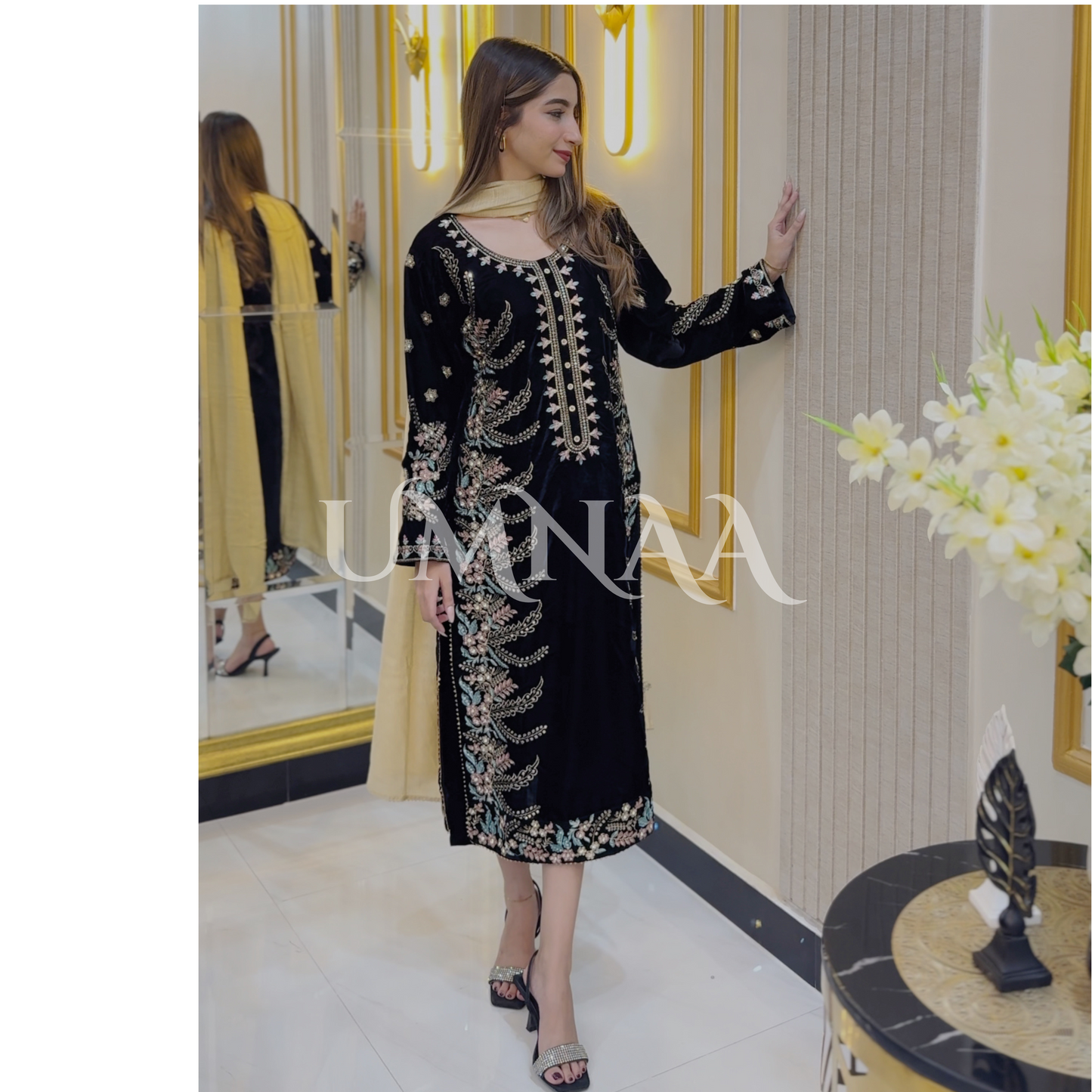 Luxury Embroidered Handwork Velvet Collection