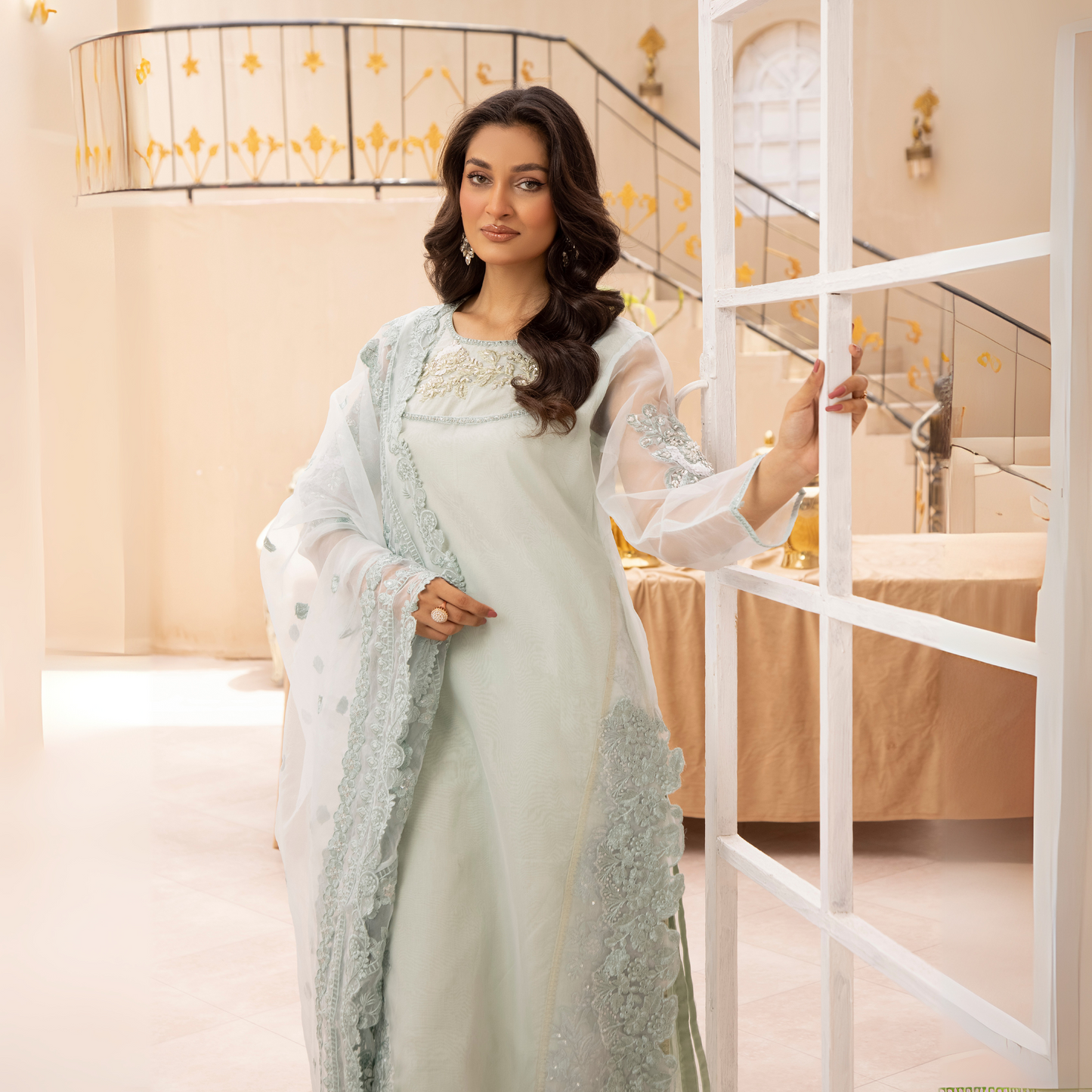 UMS-13 3 Pc Mother & Daughter Luxury Cambric Cotton by Simrans