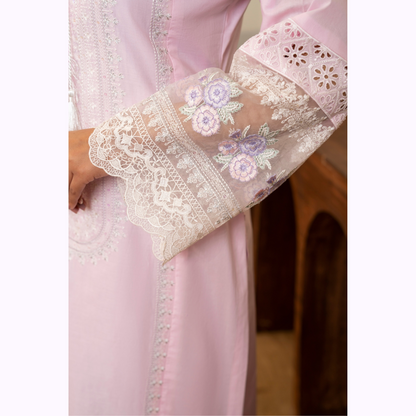 UKC-34 Embroidered Cambric Cotton Dress Ready to Wear 3 Pc - Karma Collection