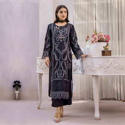 UTT-02 Embroidered Viscose 3 Pc Pakistani Dress | Eid Ready to wear | Traditional Thread