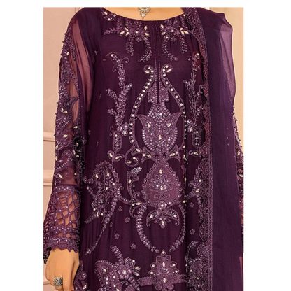 UTT-03 Embroidered Luxury Chiffon 3 Pc Pakistani Dress | Ready to wear | Traditional Thread