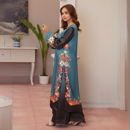 RA-16 2 Printed Silk Pakistani Co-Ords Set | Ready to Wear | Raniya.h