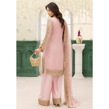 UMS-27 "NIDA LUX SHIFFON"  Luxury Chiffon with Farshi Shalwar Collection  | Ready to Wear | Simrans