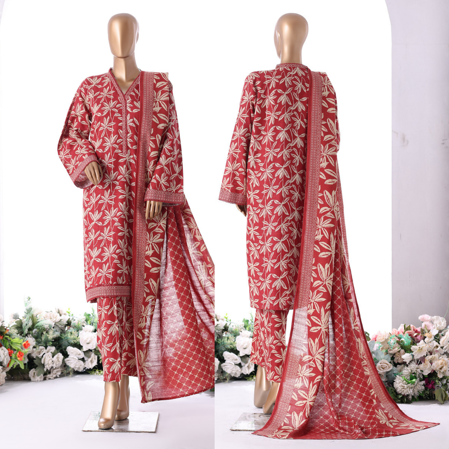 UBA-01 Printed Khaddar 3 Pc Winter Collection by Bin Saeed