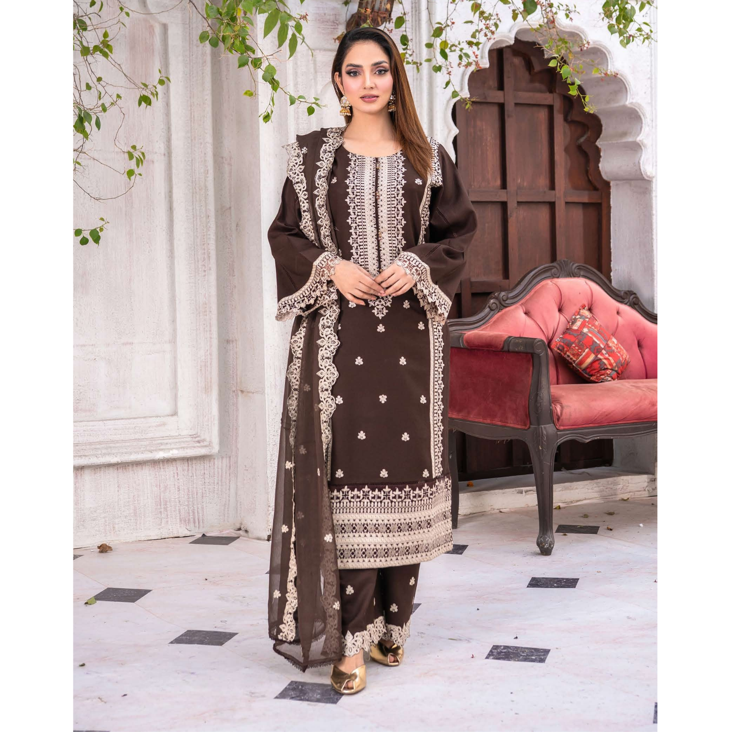 UMRZ-53 "Asim Jofa LUX " Embroidered Dhanak Collection By Rangz