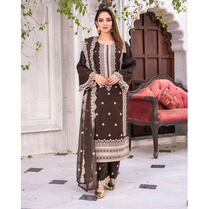 UMRZ-53 "Asim Jofa LUX " Embroidered Dhanak Collection By Rangz