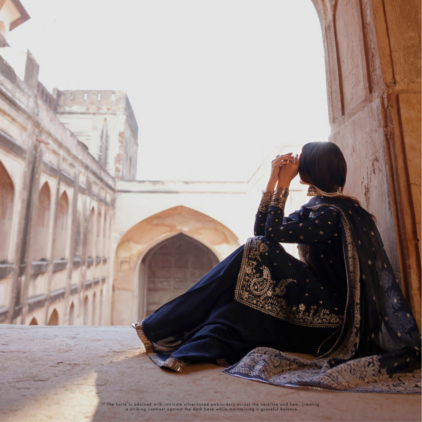 UCA-34 "ISHQIA" Festive Drop Embroidered Viscose Collection by Casuallite