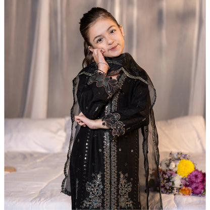 UMS-55 Janan Mother Daughter Chikenkari Jacquard Eid Edit by Simrans | Ready to Wear Asian Pakistani clothes