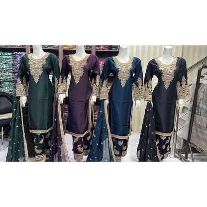 UA-168 Mother–Daughter Embroidered Viscose Matching Festive Collection by Umnaa
