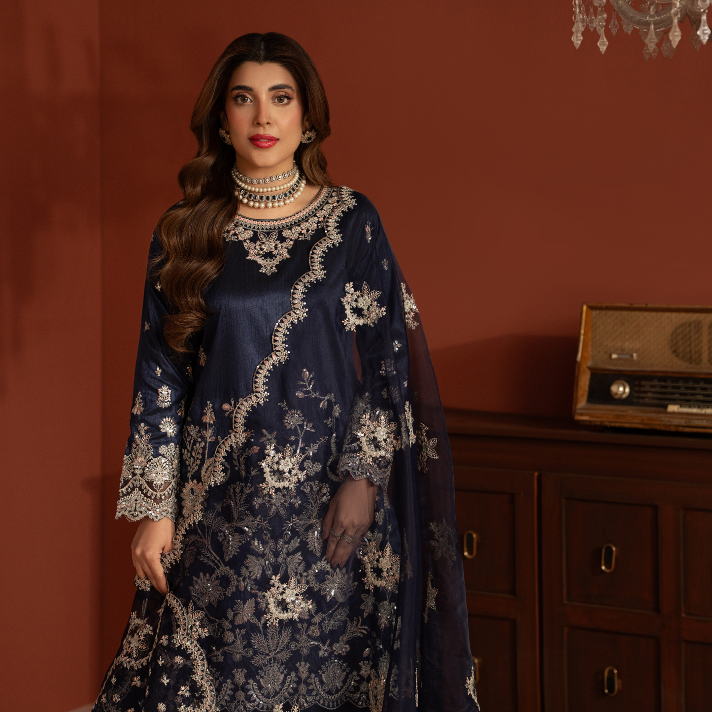 UA-170 Raw Silk Embroidered Festive Collection