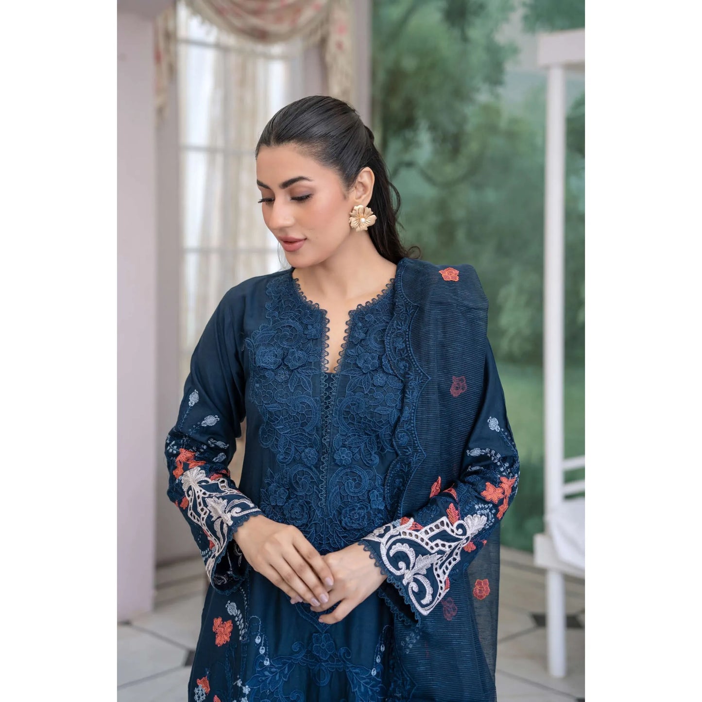UMRZ-55 Festive Maria.b Lux by Rangz Embroidered Linen Collection