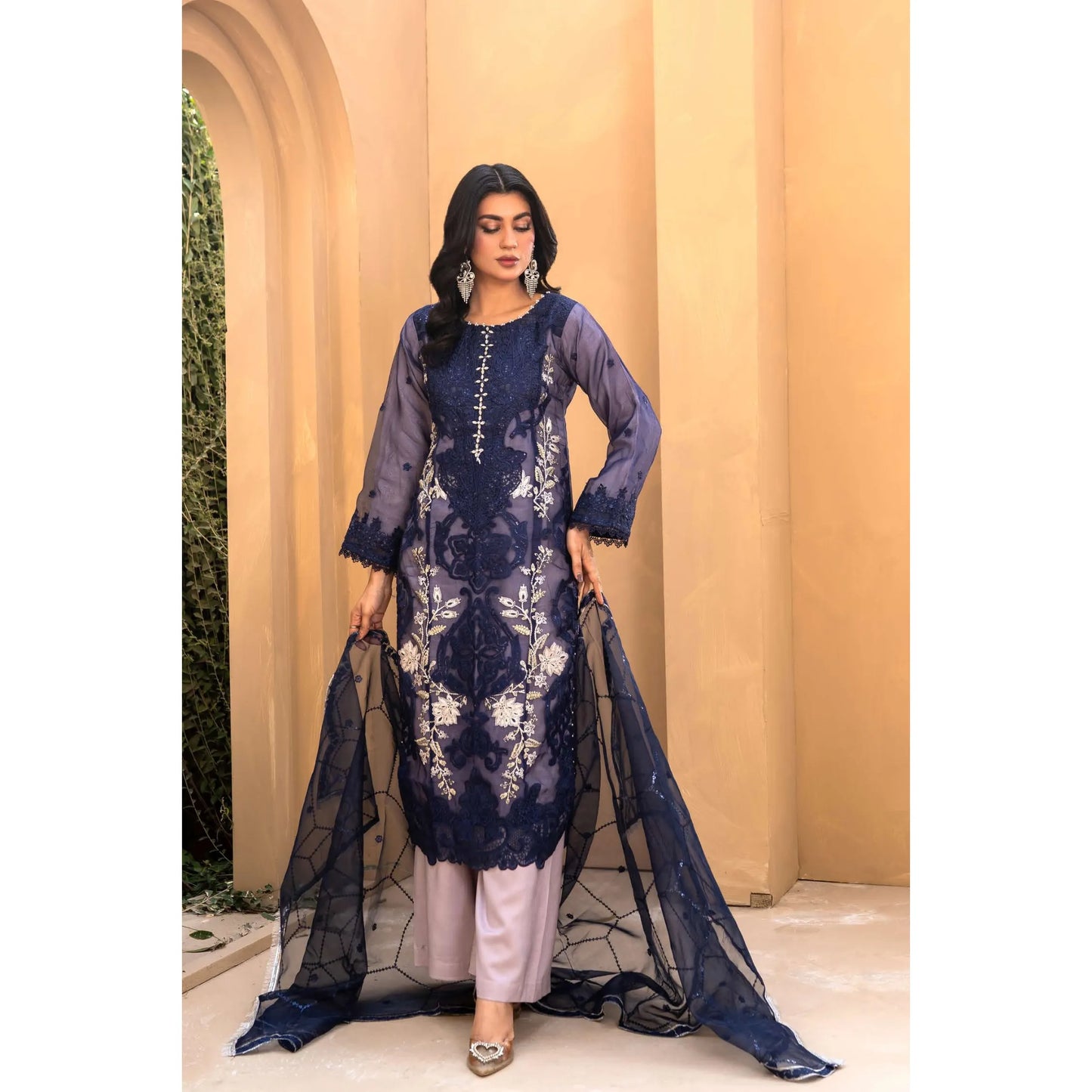 UMRZ-56 Maria.b Oraganza by Rangz Embroidered Festive Organza Collection