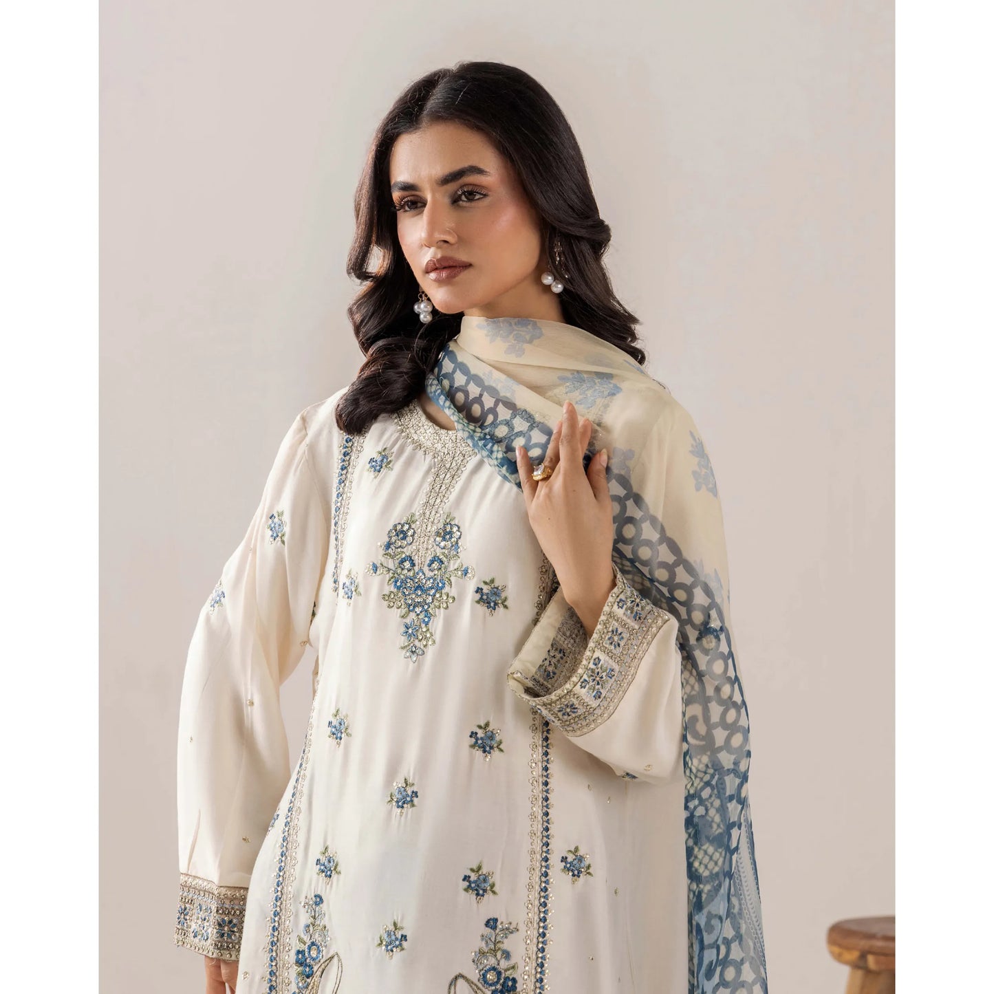 UTT-18 VOL 4 Embroidered Printed Linen Festive Collection by Traditional Thread