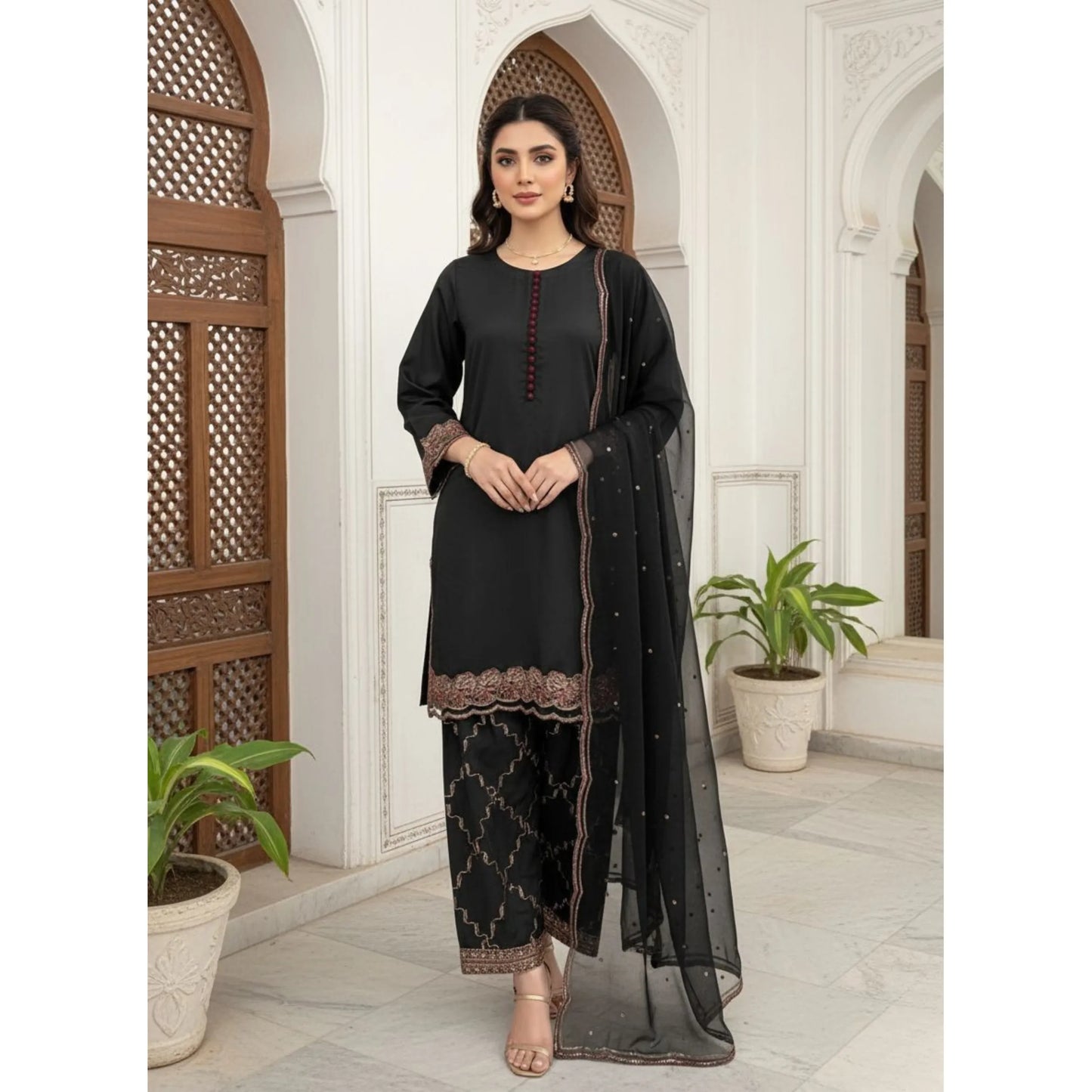 UA-177 Embroidered Viscose Festive Collection by Umnaa