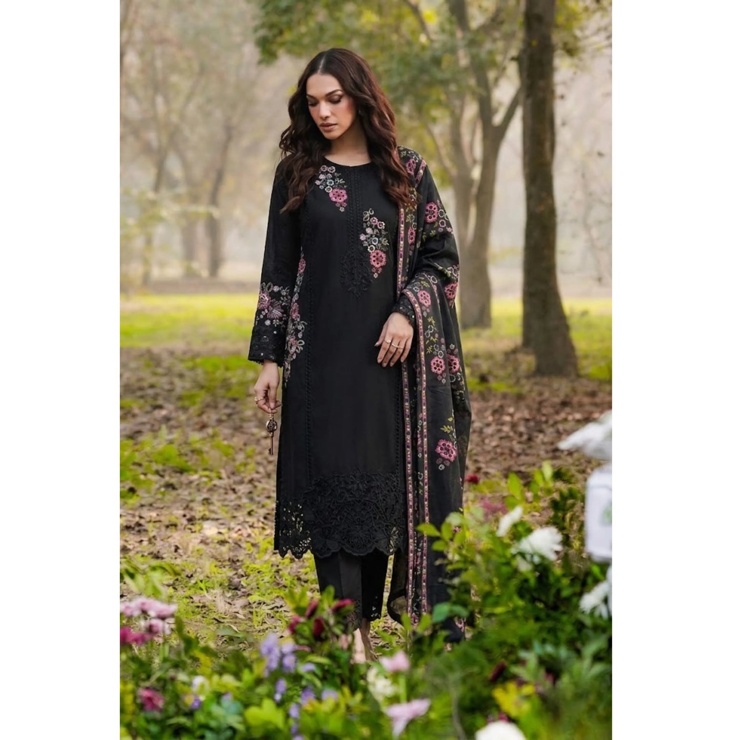 UA-185 Embroidered Cotton 3-Piece Collection | Ready to Wear Asian clothes