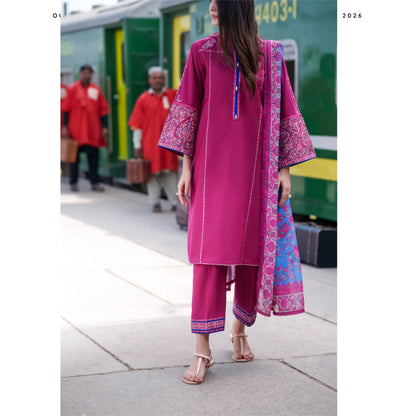 UCA-39 SafarNama Summer Embroidered Cotton Dress with Printed Silk Dupatta | Women’s Wear Pakistani Designer Outfit by Casuallite