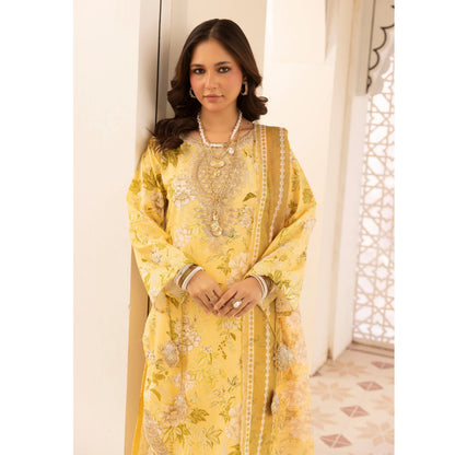 UMS-63 "Limelight" by Simrans Embroidered Printed Pure Lawn 3 Pc Collection Ready to Wear Pakistani Asian clothes