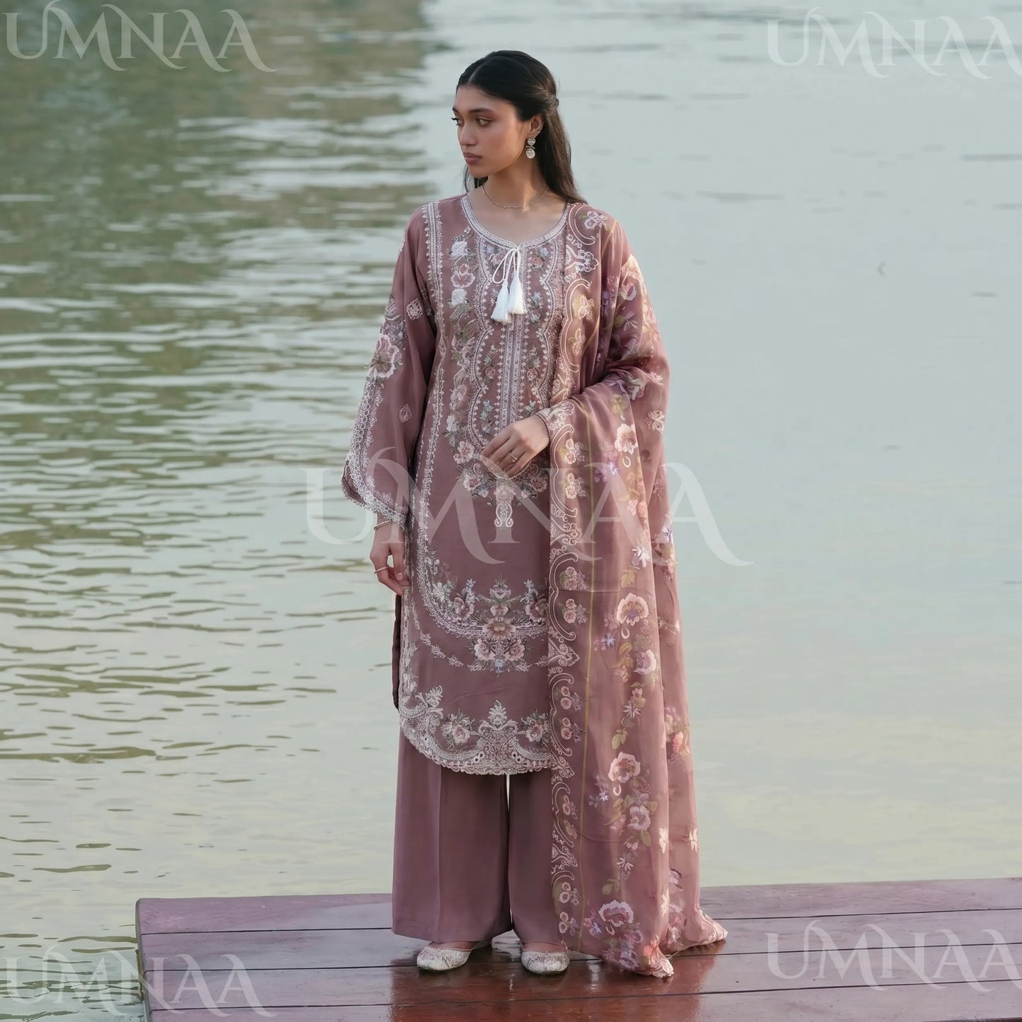 UA-193 Embroidered Cotton Collection 3 Piece | Ready to Wear | Asian clothes