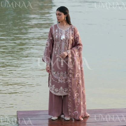 UA-193 Embroidered Cotton Collection 3 Piece | Ready to Wear | Asian clothes