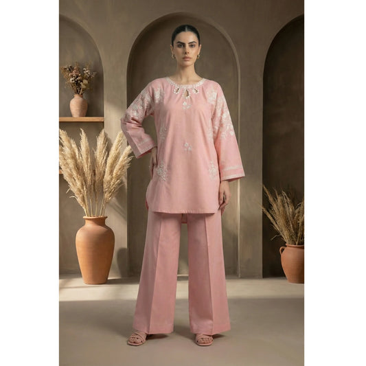 UA-196 Embroidered Cotton Lawn Co-Ords Set by Umnaa Ready to Wear Pakistani Asian casual Modest clothes