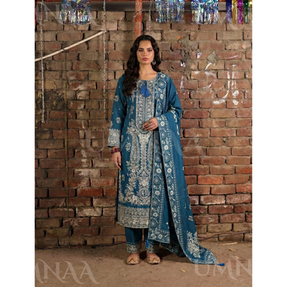 UA-199 Embroidered Cambric Cotton Collection by Umnaa | Ready to Wear Pakistani Asian clothes for women